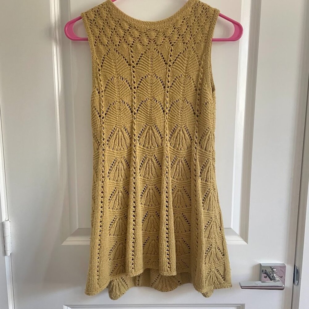 Anthropologie Mustard Knit Tank